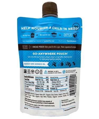 Yumbutter Superfood Almond Butter 6.2oz - Gluten Free, Vegan, Non-GMO - Buy Online on GoSupps.com
