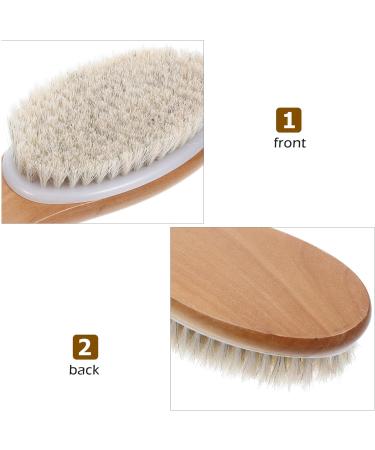 PATKAW Body Bathing Brush Horsehair Back Scrubber Bath Exfoliating Brush Bathroom Body Scrubber - Buy Online on GoSupps.com
