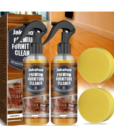 Jakehoe Floor Cleaner-Natural Micro-Molecularized Beeswax Spray Beeswax Furniture Polish for Living Rooms Kitchens Wood Furniture Floors Premium Furhiture Cleaner-100ml 2pcs
