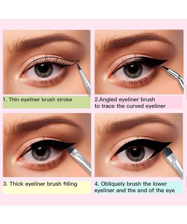 Multicolor Eyeliner Brush Set - Ultra Fine Synthetic Bristles for Precision Makeup Application - Buy Online on GoSupps.com