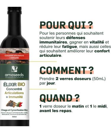  lixir Concentr Bio Articulations + Immunit 500ml | 100% vegan | Vitamine C Antioxydants Vitalit | Qualit Sup rieure - Buy Online on GoSupps.com