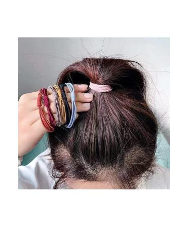 20pcs Black Elastic Hair Ties for Women, Girls, and Men - Seamless Pony Tail Holders for Thick, Thin, and Curly Hair - No Damage Bands - 4-in-1 Design - Buy Online on GoSupps.com