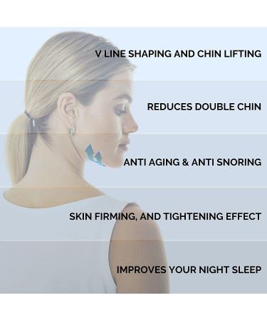 Double Chin Reducer Face Lifting Band | Anti Snoring Chin Strap - Blue - Buy Online on GoSupps.com