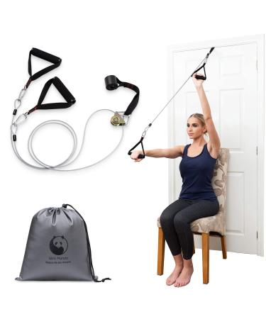 Slim Panda Shoulder Pulley for Shoulder Physical Therapy,Over The Door Pulley System for Shoulder Rehab,Helps Rotator Cuff Recovery,Improves Flexibility and Mobility,Range of Motion,Stretching Tool Rotator CuffTrainer
