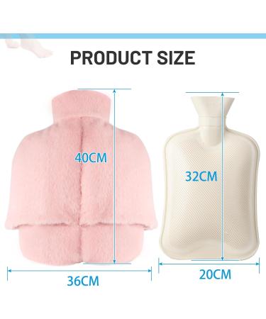 SWAWIS 2-in-1 Electric-Free Foot Warmers | Heat Bottle for Feet | Soft & Convenient Heated Foot Warmer for Adults (Pink 40x36cm) - Buy Online on GoSupps.com