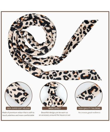 Heatless Curlers Headband Soft Velour Heatless Curls Overnight Heatless Hair Curling Set Hair Curlers No Heat for Short & Long Hair (Leopard 7Pcs) - Buy Online on GoSupps.com
