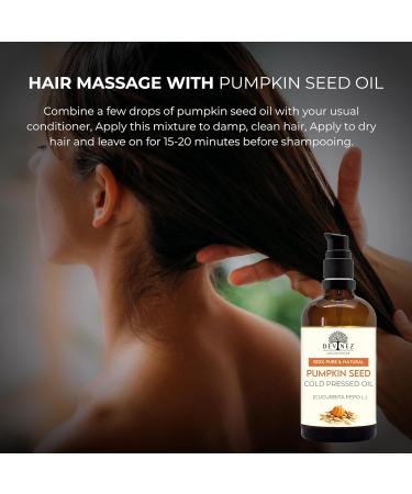 Pumpkin Seed Cold-Pressed Oil - 100% Natural, (30ml/ 1.01 Fl Oz) | Hair, Face & Body Oil, Massage Pumpkin 1.01 Fl Oz (Pack of 1) - Buy Online on GoSupps.com