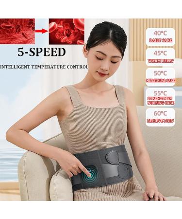 Kehtu Waist Massage Device | Vibration Massage Belt with 5-Stage Heat & 3 Adjustable Modes for Muscle Relief - Buy Online on GoSupps.com