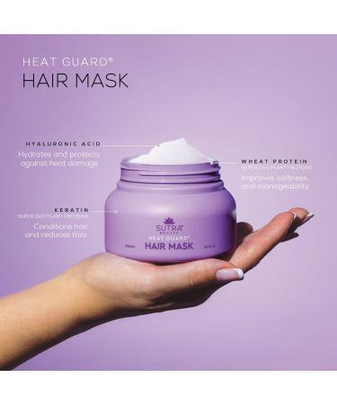 SUTRA Heat Guard Hair Mask - Smooth & Defrizz with Hydration & Hyaluronic Acid - Protect Your Hair from Heat Damage - Buy Online on GoSupps.com