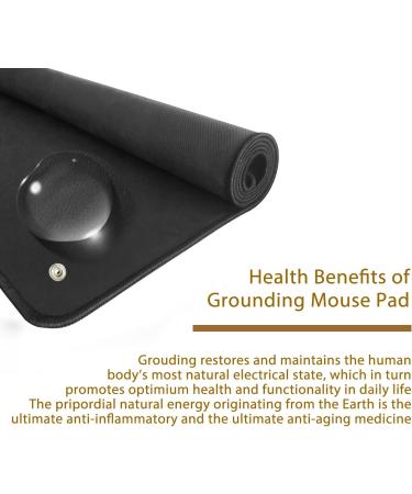 LEOANITTY Grounding Mouse Pad with UK Cord 9.8 * 11.8 inch Earthing Mat Kit for Sleeping Better - Buy Online on GoSupps.com