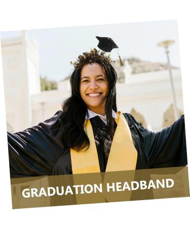 MUSISALY Doctor Hat Headband Grad Cap Headbands with Tassel Glitter Hair Hoop for Grad Party Head Bands Hats Has Tiara Decorate Party Headdress Party Supply Aldult Felt Cloth Hair Piece - Buy Online on GoSupps.com