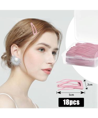 Mbsomnus 18-Piece Double Grip Snap Hair Clips in Pink - Metal Barrettes for Women and Girls | Hair Styling Salon Accessories - Buy Online on GoSupps.com