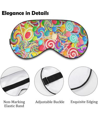 Colorful Sweet Candy Sleep Mask for Women | Adjustable Eye Shade Cover with Elastic Strap - Perfect for Travel & Relaxation - Buy Online on GoSupps.com