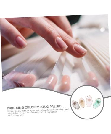  ARTSEWPLY 4 Piece Resin Marble Nail Art Mixing Palette Multifunctional Color Mixing Display Plate for Nail Polish Gel Makeup Suitable for Professional Home Use - Buy Online on GoSupps.com