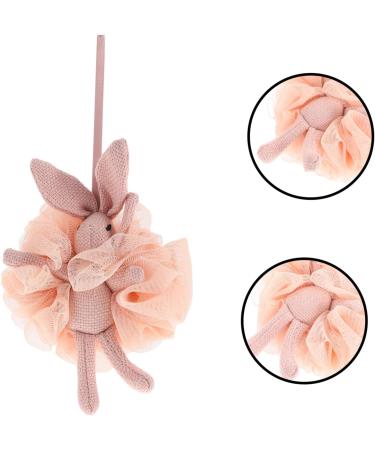Healeved Bath Mesh Sponge Portable Bathing Balls Bunny Bath Loofah Body Scrubber Loofah Shower Pouf Sponge Body Wash Sponge Bath Shower Wishing Rabbit Pe Child Household Pink - Buy Online on GoSupps.com