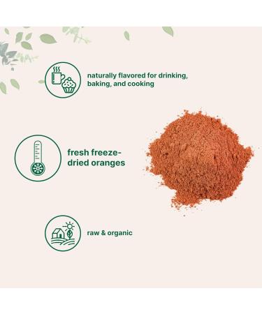 Organic Orange Powder - 8oz Freeze Dried Fruit Powder Rich in Antioxidants and Vitamin C - Immune System Booster for Smoothies, Coffee, and Baking - No GMOs - 1 Pack - Buy Online on GoSupps.com