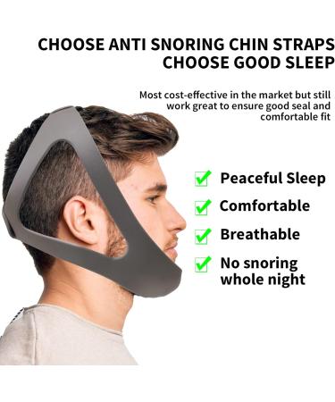 Anti Snore Chin Strap for CPAP Users | Breathable Stop Snoring Sleep Aid | Adjustable Jaw Support Belt for Men Women (Grey) - Buy Online on GoSupps.com