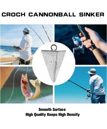 Saltwater Fishing Sinker Weights Set - 1oz, 2oz, 3oz, 4oz (28g, 56g, 84g, 112g) - 8 Pcs - Buy Online on GoSupps.com