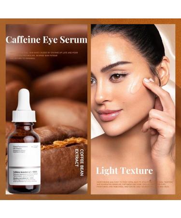 2PCS Caffeine Solution 5%+EGCG Eye Serum Caffeine Eye Serum Caffeine Eye Cream Anti Aging Under Eye Cream for Dark Circles and Puffy Eyes Instant Wrinkle Remover Eye Bag Removal Fade Fine Line 30ML - Buy Online on GoSupps.com