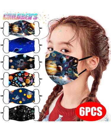 6 PC Face Cover Reusable for Kids Adjustable Print Breathable Face Bandanas - Buy Online on GoSupps.com