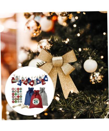 STOBAZA 1 Set Christmas Bag Calendars Christmas Calendar Garland Candy Pockets Packing Bag Drawstring - Buy Online on GoSupps.com