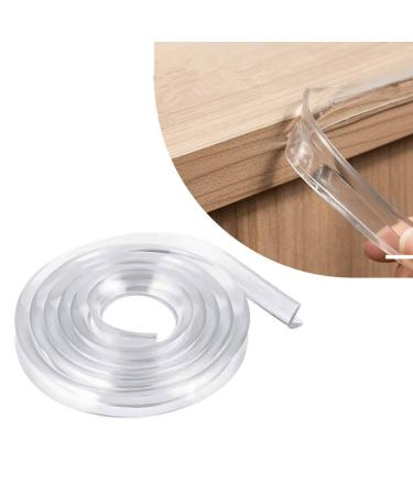 Corner Protectors Strip Clear Transparent, E-PRONSE 6M/20FT Furniture Table Edge Protectors Soft Silicone Bumper Strip with 14M Strong Adhesive Tape for for Cabinets, Tables, Drawers 6m 10mm