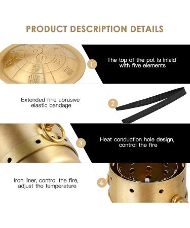 LALAFINA Moxibustion Box Set - Pure Copper Moxa Tank & Stab Burner | 16x6cm Chinese Cupping Cupboard - Buy Online on GoSupps.com