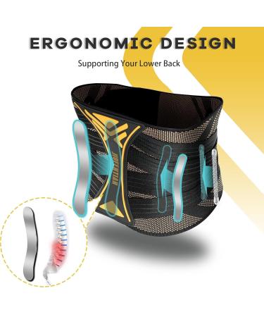 JIUFENTIAN Back Brace for Lower Back Pain | Copper Support for Herniated Disc Sciatica & Scoliosis | Heavy Lifting Lumbar Support | Kidney Belt for Sport (Large - Buy Online on GoSupps.com