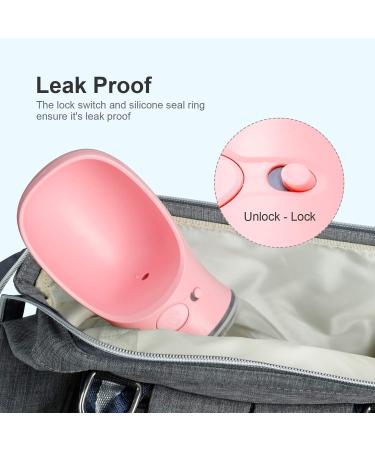 Buy Cotop Portable Dog Water Bottle 350ml - Antibacterial & Leak-Proof Travel Dispenser for Dogs & Cats - Pink Outdoor Drinking Cup - Buy Online on GoSupps.com