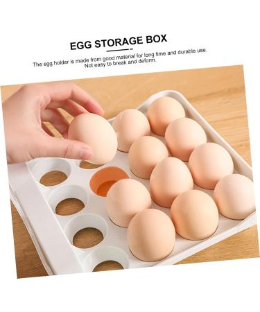 Uonlytech Egg Storage Box Eggs Drawer Thickened Egg Tray Wear-resistant Egg Tray Accessories Multifunction White 21.5x22.5x14cm - Buy Online on GoSupps.com