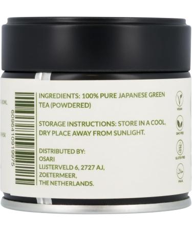 OSARI Ceremonial Matcha Powder 30g First harvest from Kagoshima Japan 100 pure lab tested Stoneground rich in antioxidants and soft umami flavor For matcha latte & tea 30 Grams - Buy Online on GoSupps.com