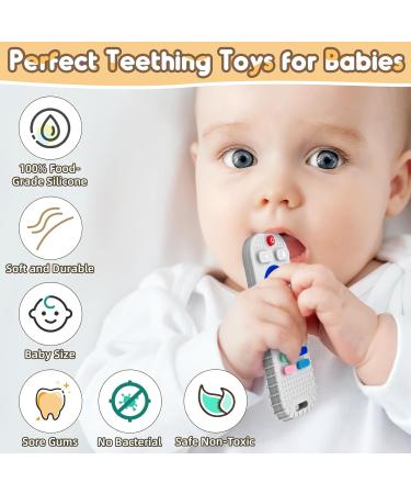 Bite Ring Baby Toys for 0-6 Months | Personalized Silicone Gifts for Girls | Dental Aid & Bath Toys for Newborns & Infants | Gray Remote Control - Buy Online on GoSupps.com