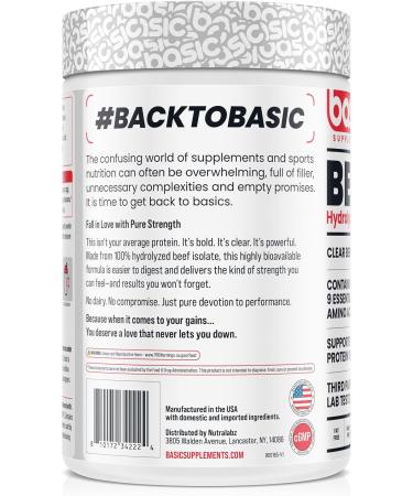 Hydrolyzed Clear Beef Isolate Protein Powder 27g Protein 9 Essential Amino Acids Fat-Free Dairy-Free Sugar-Free Lactose-Free Supports Muscle Protein Synthesis Tropical Orange Mango 2.02 Pound (Pack of 1) - Buy Online on GoSupps.com