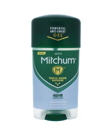 Mitchum Clr Gel Unscnted Size 2.25z Mitchum Unscented Clear Gel Anti-Perspirant & Deodorant 1 Count (Pack of 1) Unscented