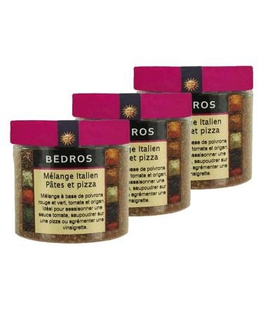 BEDROS Pack of 3 Italian Pasta and Pizza Mix - 65g Jar