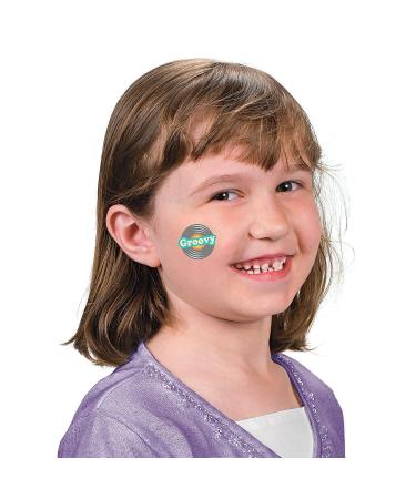 Groovy Party Tattoos - 72-Piece Set for Fun and Colorful Celebration - Buy Online on GoSupps.com