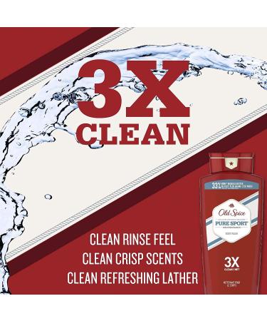 Old Spice High Endurance Body Wash for Men Pure Sport Scent 18 FL OZ (532 mL) 4 Count (Pack of 1) - Buy Online on GoSupps.com