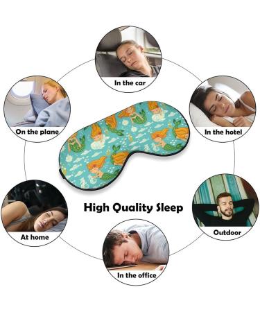 Mermaid Sleep Mask - Adjustable Strap Eye Cover for Sleeping, Blocking Light - Perfect for Travel, Naps - Men and Women - Buy Online on GoSupps.com
