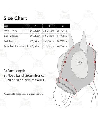 Harrison Howard Super Comfort Stretchy Fly Mask - Large Eye Space UV Protection Breathable Fluro-Lime (L) - Best for UV Protection & Comfort - Buy Online on GoSupps.com