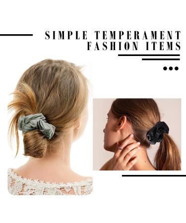 10-Piece Satin Scrunchies Hair Ties - Retro Colors | Elastic Hair Bobbles for Women, Girls, Kids & Adults - Buy Online on GoSupps.com