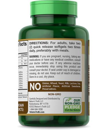 Nature's Truth Extra Virgin Coconut Oil 2000mg - 100 Count - Buy Online on GoSupps.com