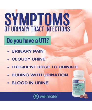 WELMATE Urinary Pain Relief Tablets - Fast Acting UTI Relief with Phenazopyridine Hydrochloride 99.5mg - 72 Count - Buy Online on GoSupps.com