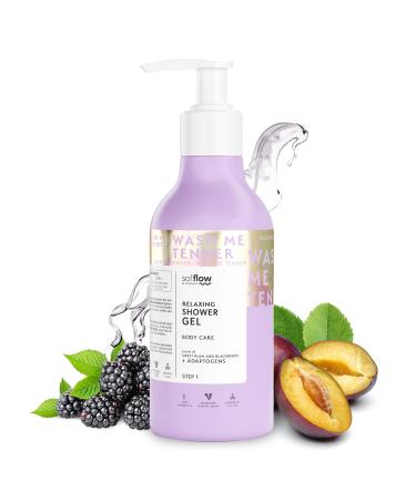 Soflow harmonizing blackberry and plum shower gel with enriched kaolin and tocopherol formula for refreshing cleaning sweet plum and blackberry