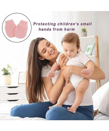 6 Pairs Newborn Baby Anti-Scratch Mittens | Soft Adjustable Cotton Gloves for 0-6 Months Boys Girls - Buy Online on GoSupps.com