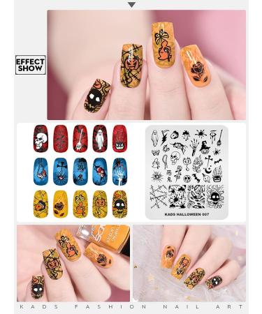 KADS Halloween Nail Art Stamping Kit - Pumpkin Ghost Skull Bat Image Plates (HA007) - Buy Online on GoSupps.com