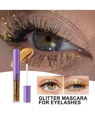  CGACCSD Women's Glitter Mascara Waterproof Mascara Long-Lasting Lengthening and Curling Eyelash Makeup for Weddings Dates Travel Parties Evening Events Stage Performances and Proms - Buy Online on GoSupps.com
