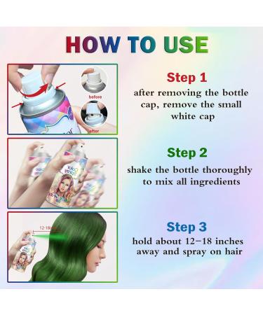 AIUEO Temporary Hair Color Spray Temporary Hair Dye 1-Day Washable Hair Color Spray Red Hair Spray for Christmas Party Halloween Cosplay-Fired Red 120 ml - Buy Online on GoSupps.com