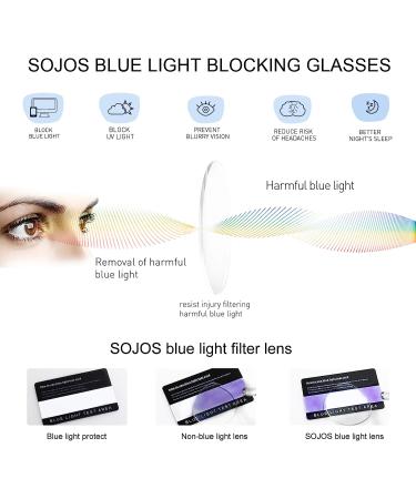 Sojos Cat Eye Beige Metal Frame Women's Blue Light Blocking Glasses - Anti-Blue Light Lens - Buy Online on GoSupps.com