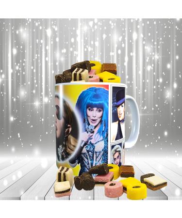 Diva Gay Pride Celebrity Icon Mug with Choice of Sweets Gift - Buy Online on GoSupps.com