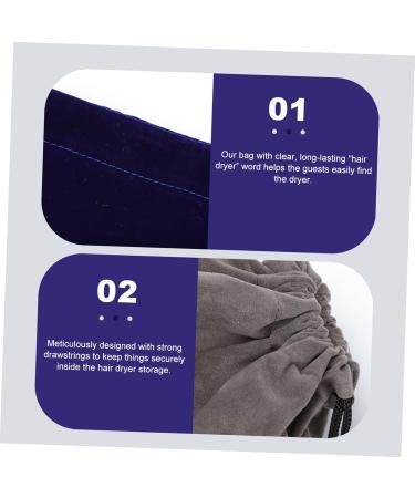 DRESSOOS Portable Hair Dryer 2pcs Storage Bag Duffle Bag for Travel Hair Dryer Pouch Smooth Hair Dryer Bag Household Velvet Bag - Buy Online on GoSupps.com